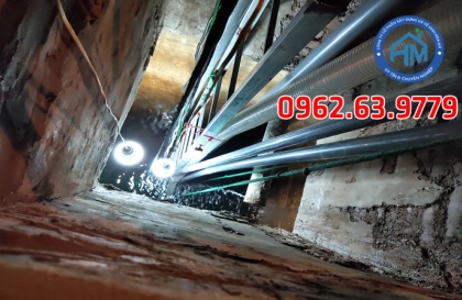 Thau rửa bể nước ngầm nhà máy khu công nghiệp