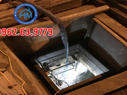 Thau rửa bể nước ngầm tại Gia Lâm