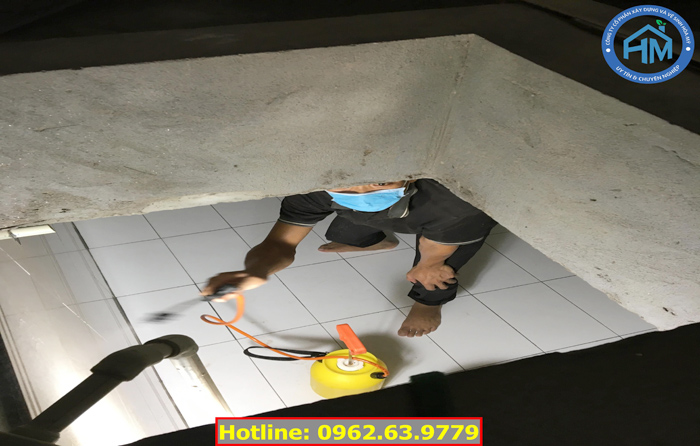 thau rửa bể nước ngầm nhà hàng tại Hà Nội