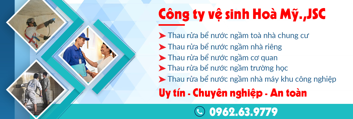 Banner Dịch vụ Vệ sinh Thau rửa bể nước ngầm